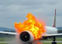 explosão em avião