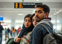 família egípcia retida no aeroporto