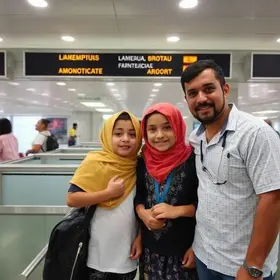 família egípcia retida no aeroporto de Guarulhos