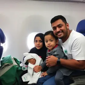 família egípcia retida no Aeroporto de Guarulhos