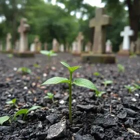 sementes com cinzas dos Mamonas Assassinas