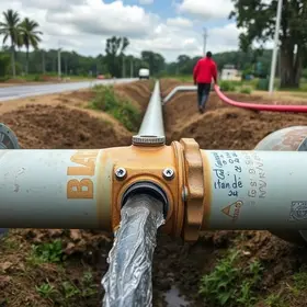 vazamento em adutora