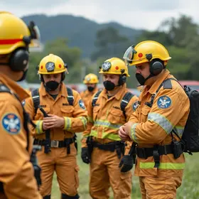 Agentes da Defesa Civil de Suzano